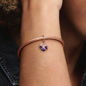 Retired Rose Gold Pansy Charm